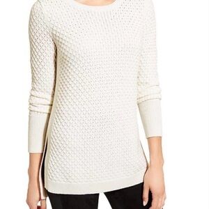 Athleta Cream Textured Women's Sweater